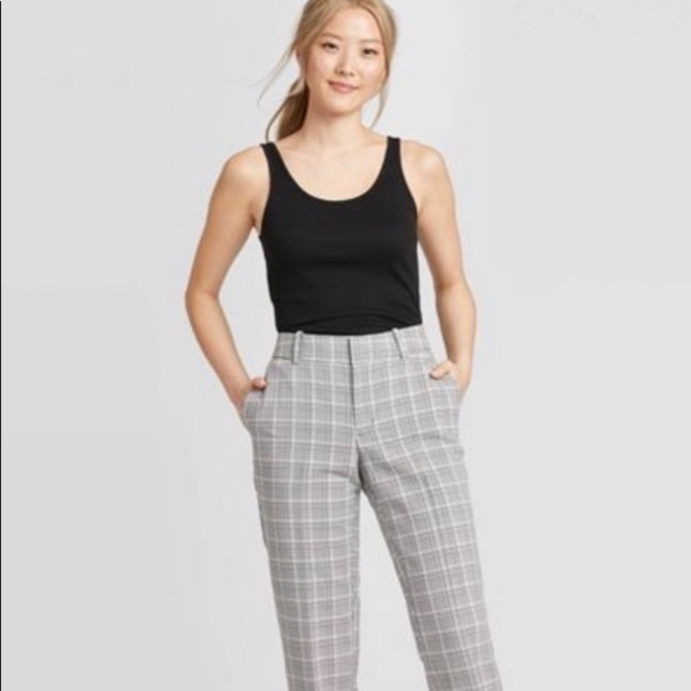 A New Day / NWT/ Plaid Mid-Rise / Slim Ankle / 8-R